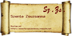 Szente Zsuzsanna névjegykártya